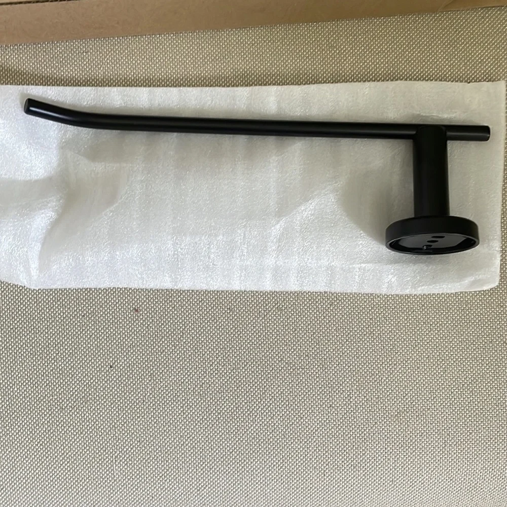 Matte Black Hand Towel Holder, Stainless Steel wall mount 9 in NWT NIB